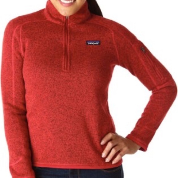 Patagonia Tops - Patagonia red 1/4 zip pullover sweatshirt